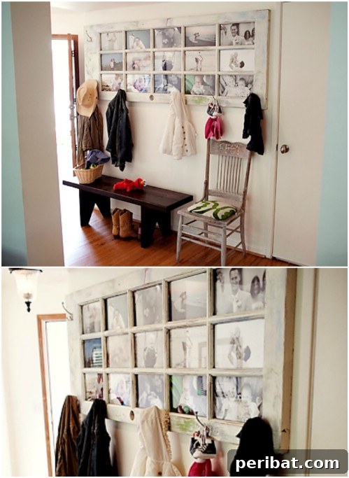 25 Genius Ways to Showcase Your Favorite Photos 11 Recycled Door - Upcycled Decor Idea