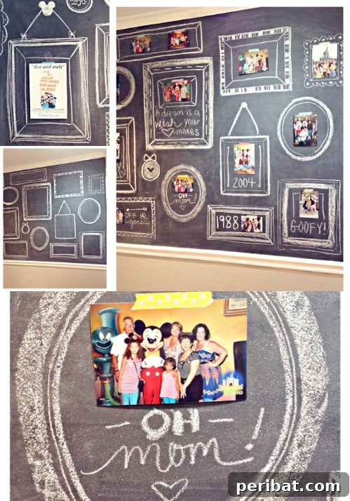 25 Genius Ways to Showcase Your Favorite Photos 13 Chalkboard Wall - Customizable Photo Display