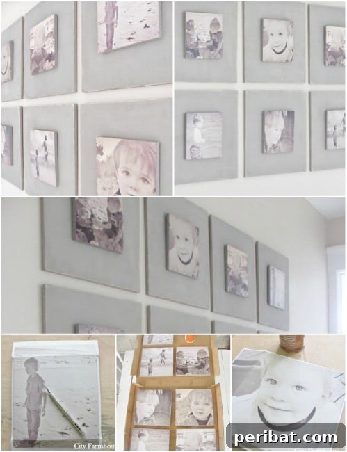 25 Genius Ways to Showcase Your Favorite Photos 14 Chalk Paint Wood Board - Affordable Gallery Wall