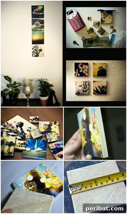 25 Genius Ways to Showcase Your Favorite Photos 21 Ceramic Tiles - Unique Photo Coasters