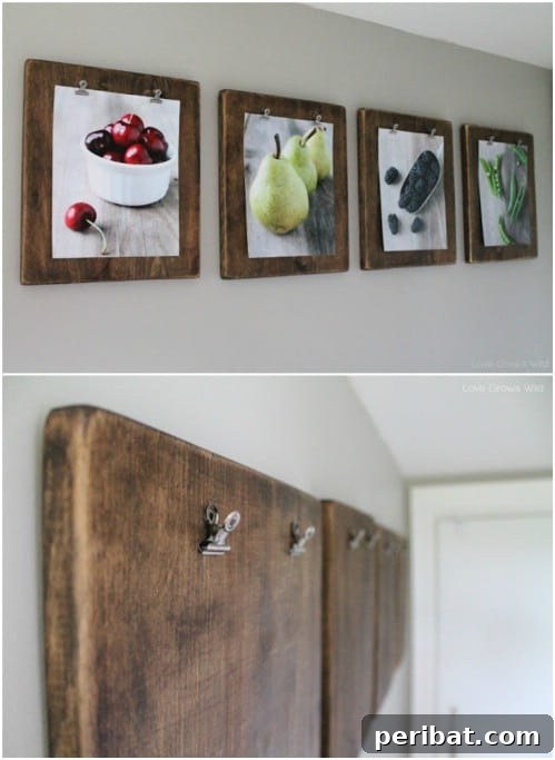25 Genius Ways to Showcase Your Favorite Photos 9 Clipboard Gallery Wall - Easy Photo Swaps