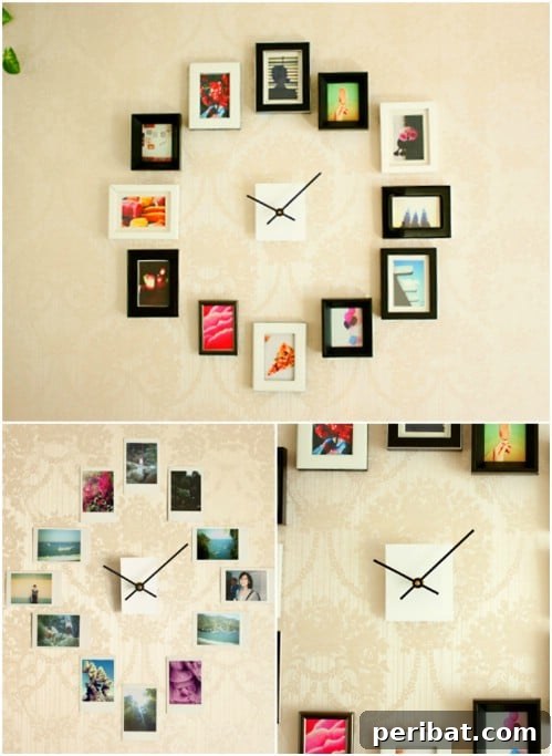 25 Genius Ways to Showcase Your Favorite Photos 10 Photo Clock - Creative Timepiece