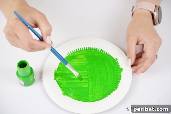 Spooktacular Paper Plate Witch Craft 22 Painting paper plate green