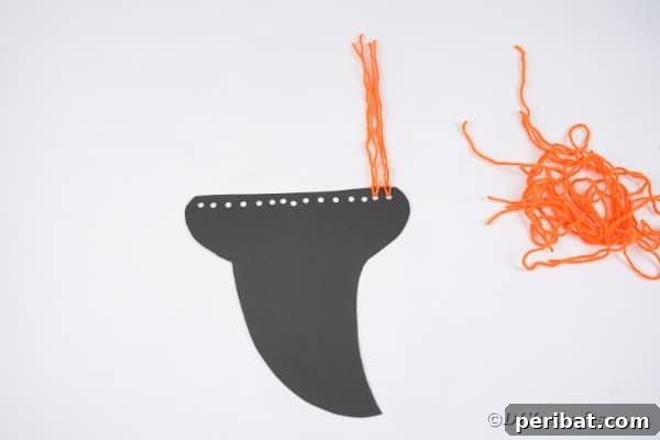 Spooktacular Paper Plate Witch Craft 24 Yarn hair through hat holes