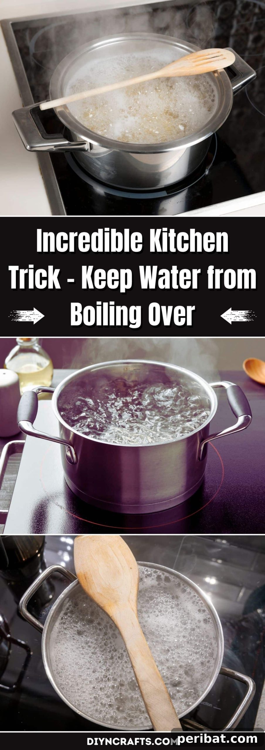Prevent Pots from Boiling Over: A Genius Kitchen Hack 2 Incredible Kitchen Trick – Keep Water from Boiling Over pinterest image