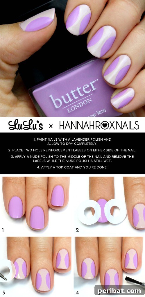 Easy Hourglass Nail Art for Spring