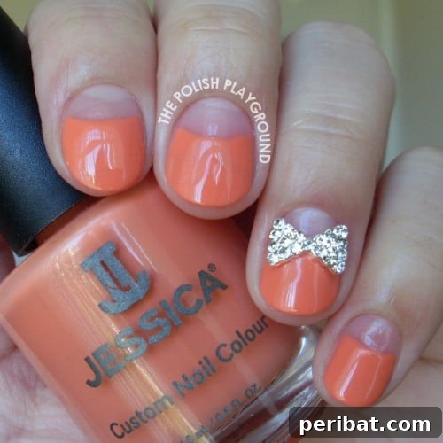 Stylish Reverse Half Moon Nail Art with Negative Space