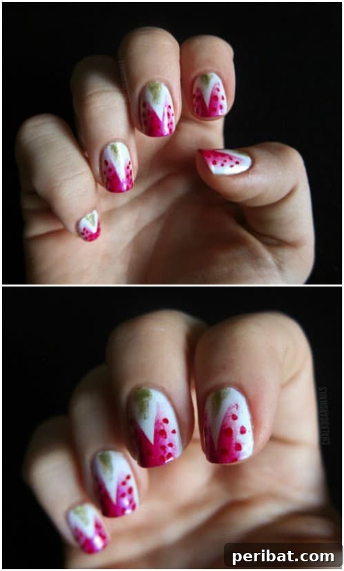 Artistic Stargazer Lily Inspired Nail Design