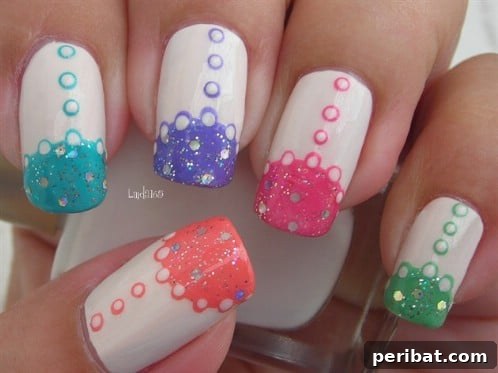 Lovely Spring Dress Inspired Nail Art