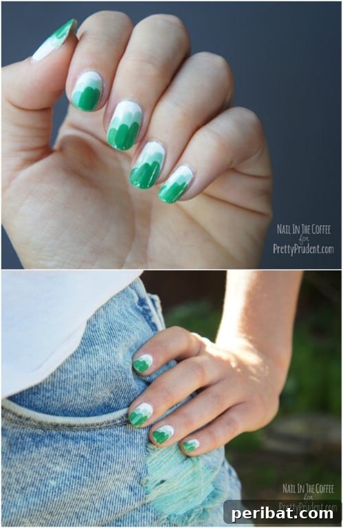 Colorful Cloudy Sky Nail Art Design