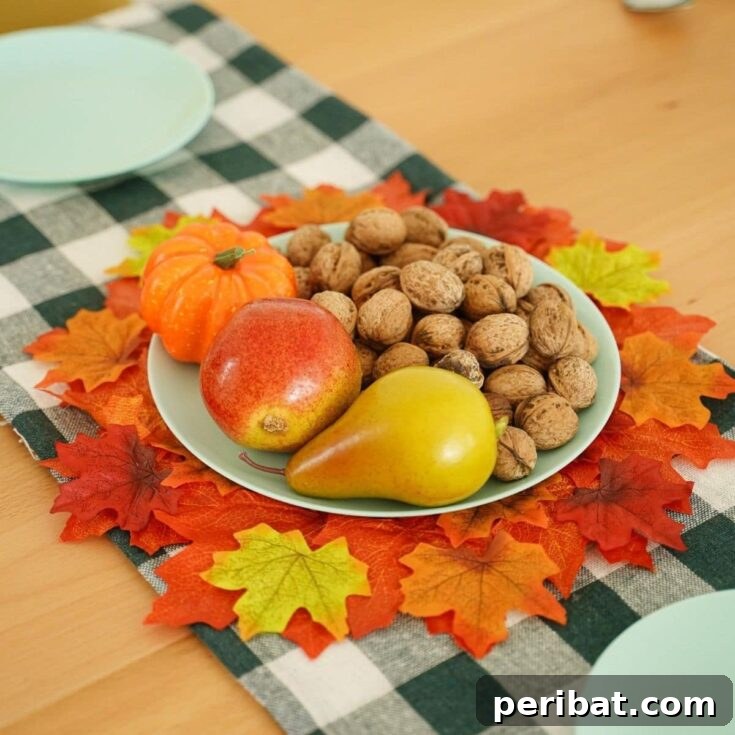 Placemat on checked table runner