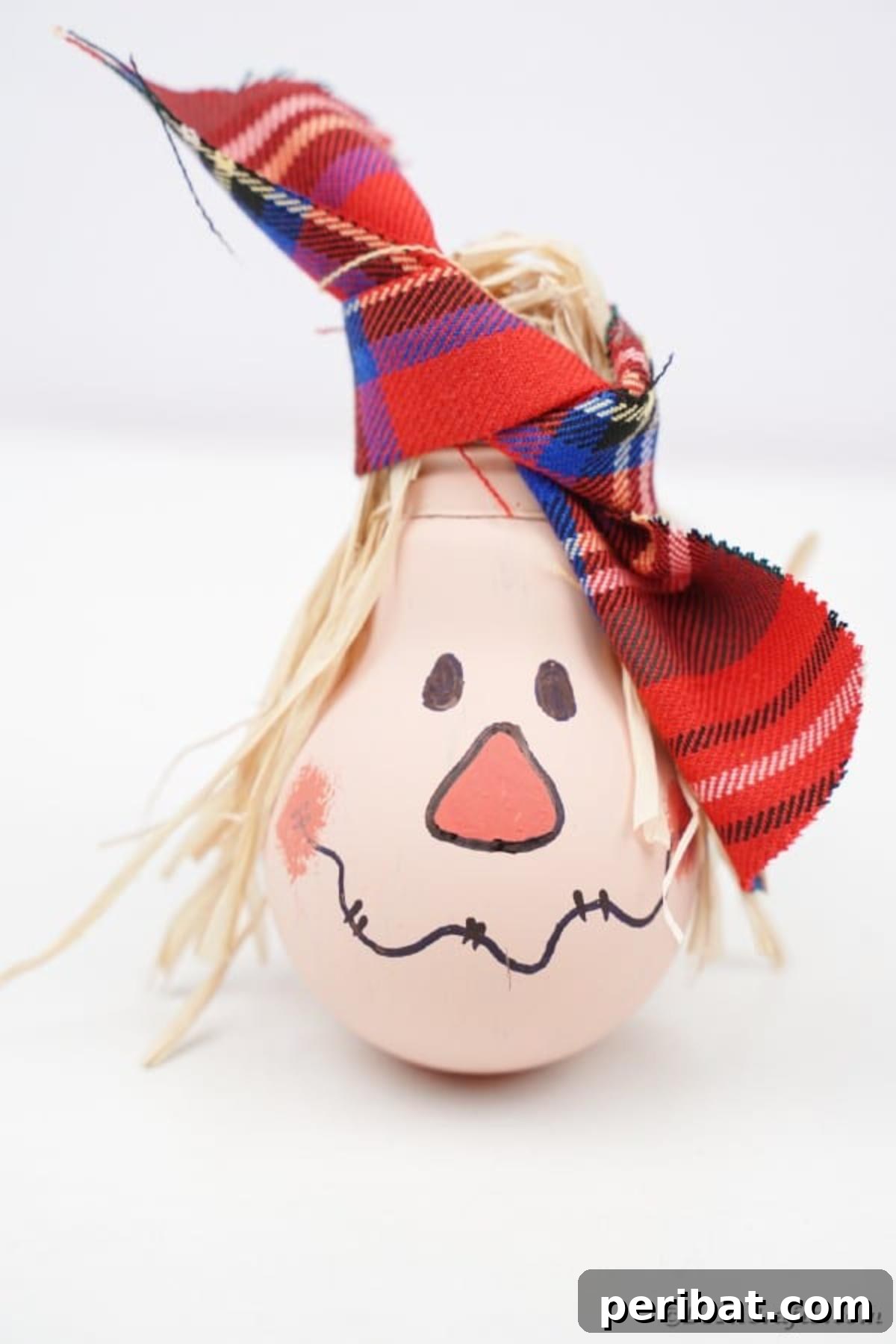 Charming Bulb Scarecrow Art from Recycled Lights 18 Lightbulb scarecrow on white surface