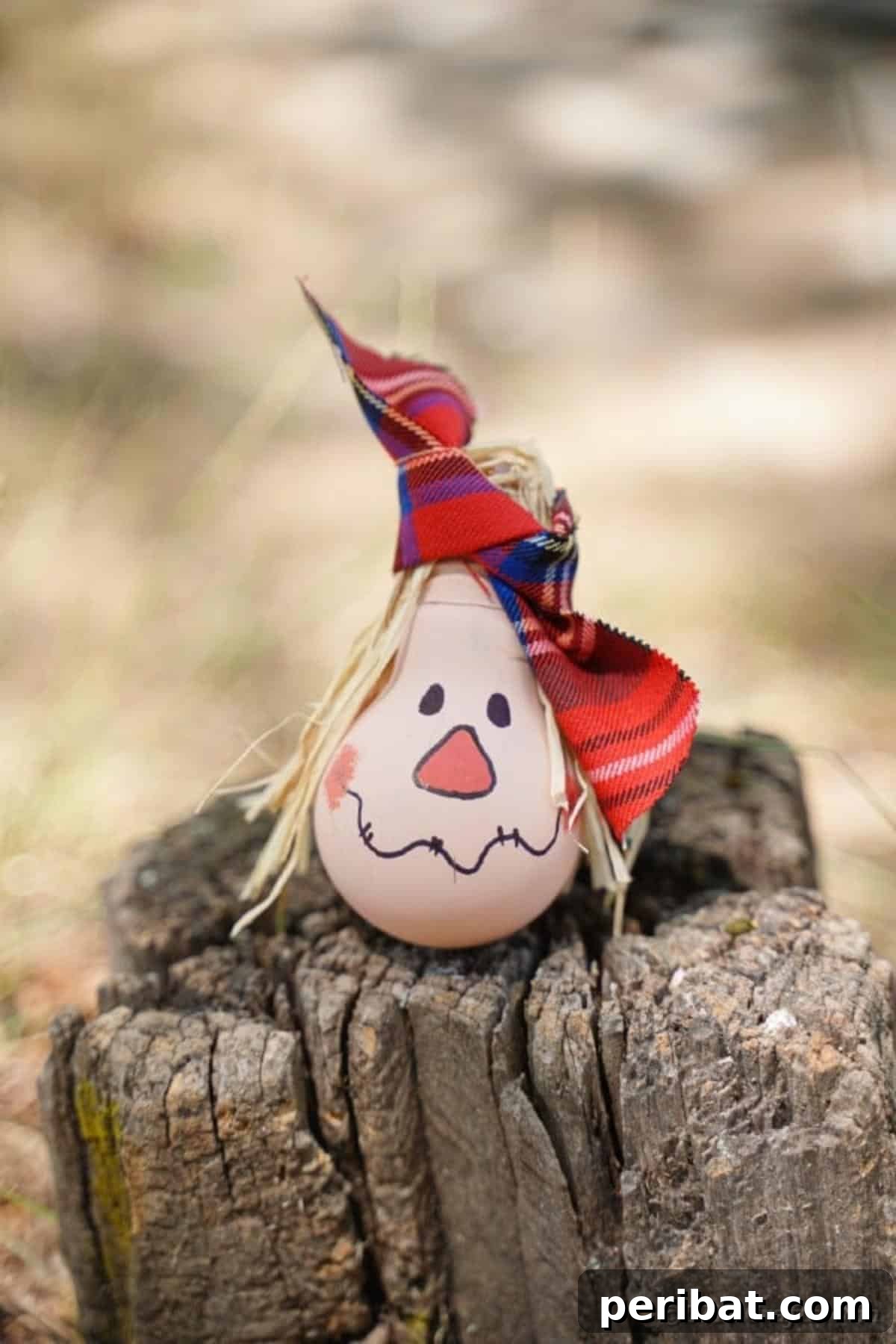 Charming Bulb Scarecrow Art from Recycled Lights 19 Scarecrow ornament on tree stump