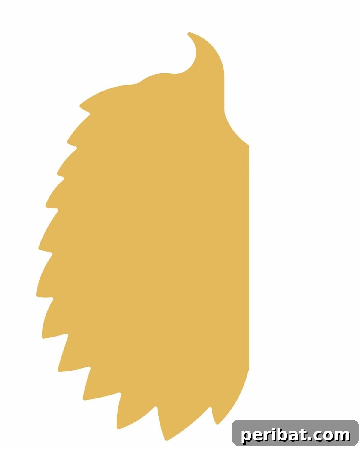 A simple printable hedgehog template outline shown on a white background, ready for cutting.