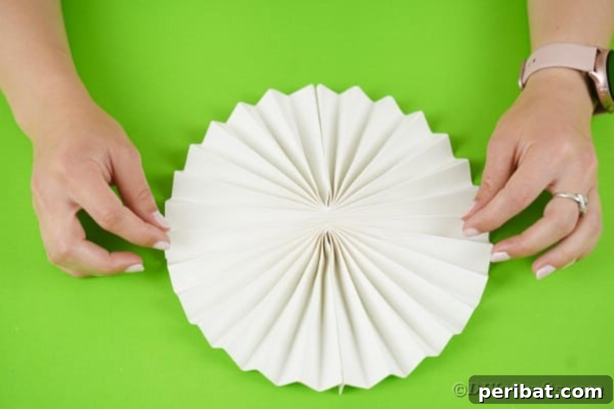 Fun and Easy Halloween Paper Fan Decor 13 Round folded paper fan
