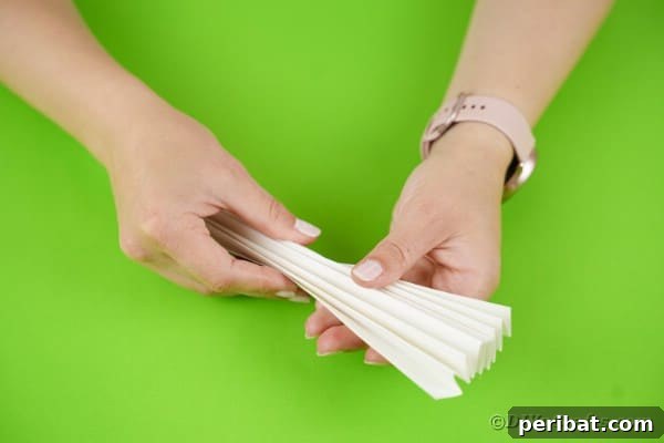 Folding white paper