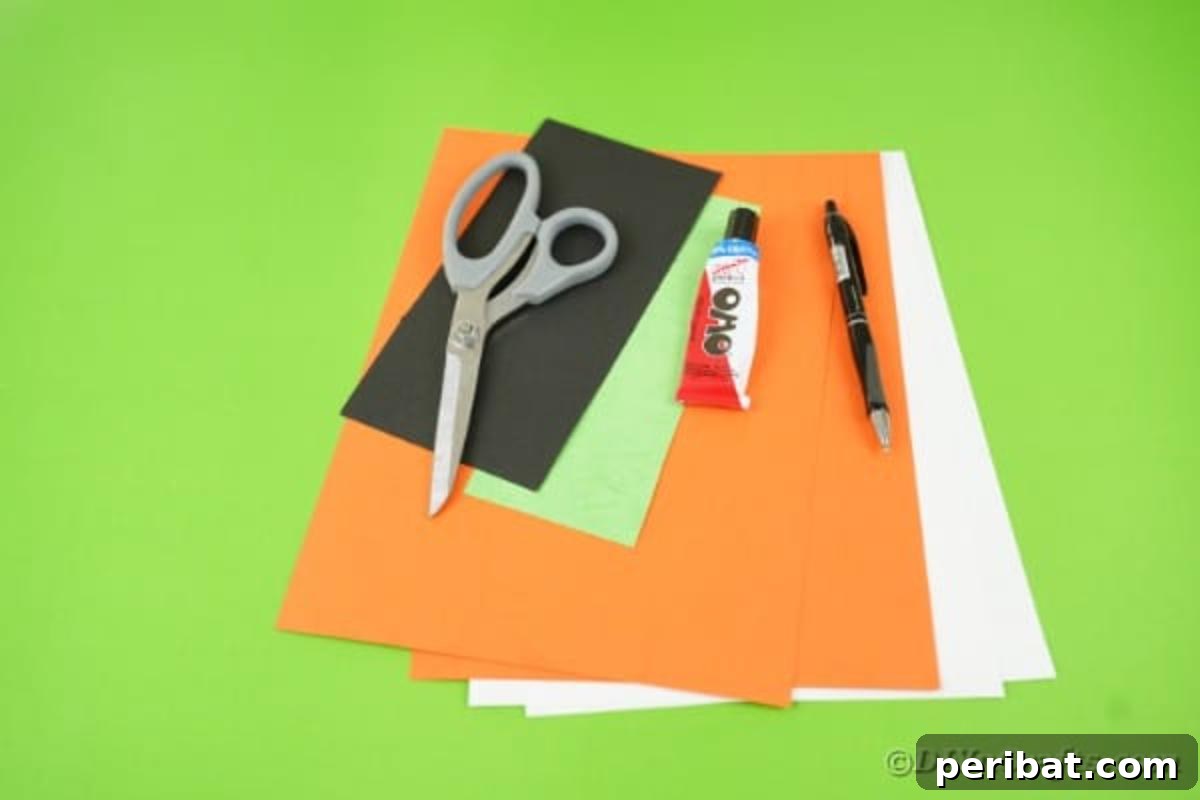 Fun and Easy Halloween Paper Fan Decor 6 supplies for Halloween paper fans