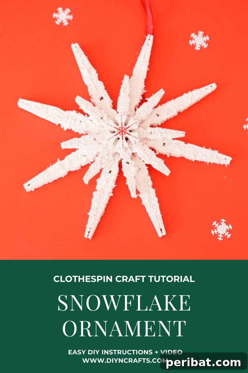 White snowflake on red background