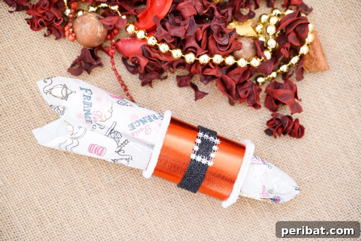 Santa homemade craft with holiday centerpiece