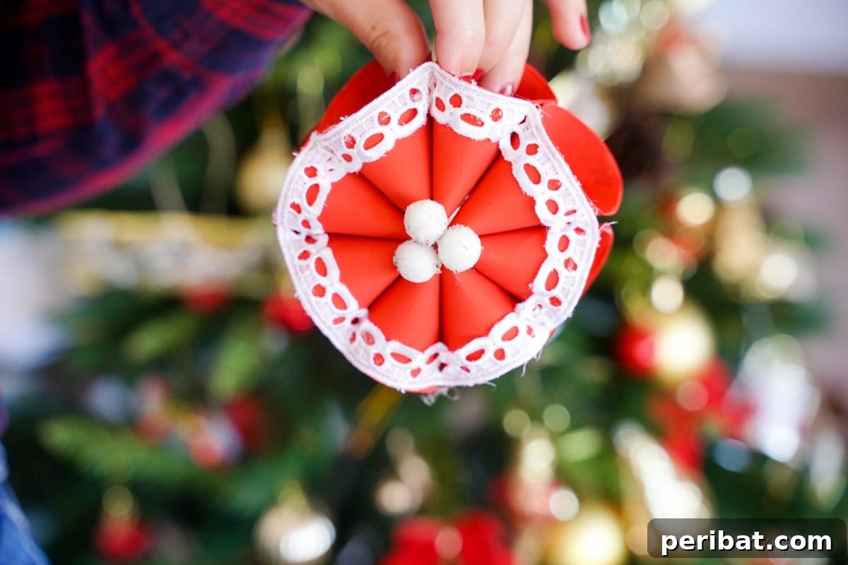 Roll-Upcycled Christmas Cheer 17 finished christmas craft tree