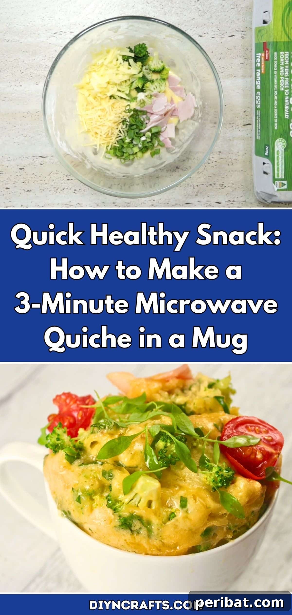Quick Healthy Snack: How to Make a 3-Minute Microwave Quiche in a Mug