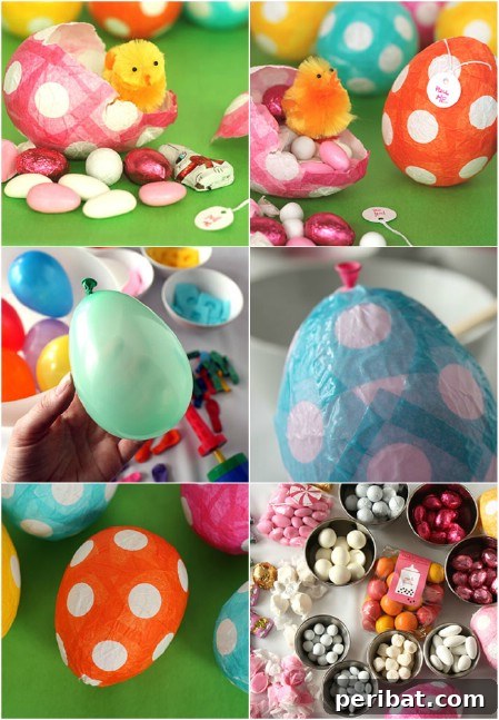 Papier-mâché Easter eggs