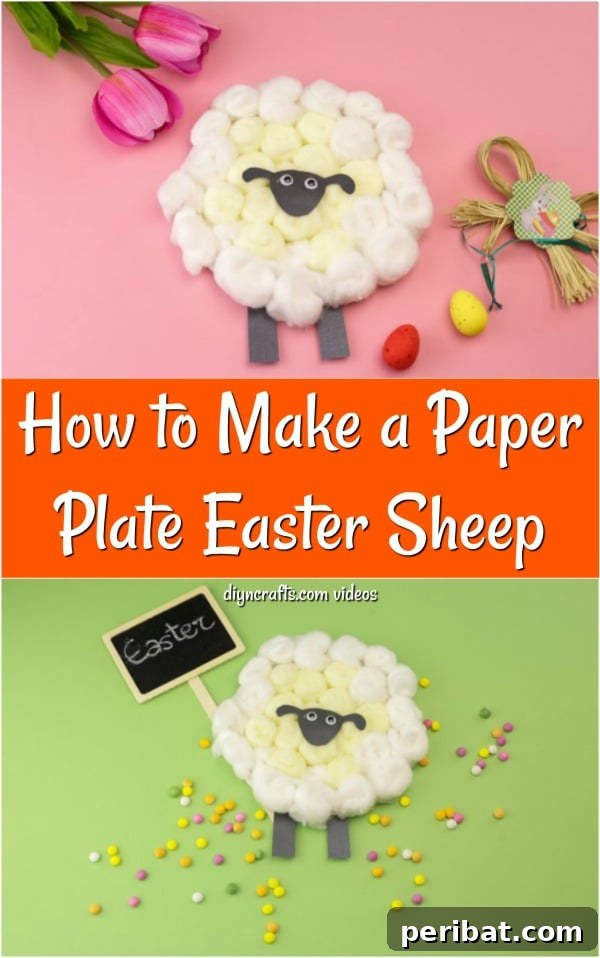 Easy Paper Plate Easter Sheep