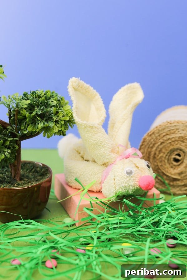Cute Repurposed Towel Easter Bunny