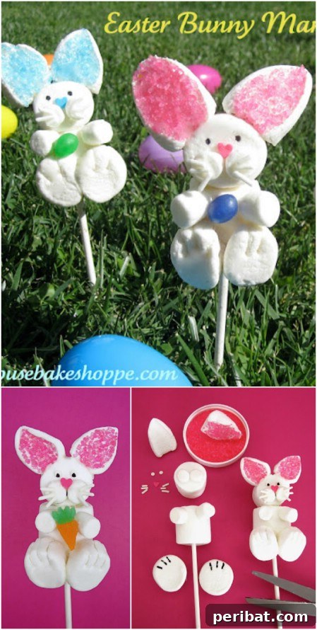Easter bunny marshmallow pops