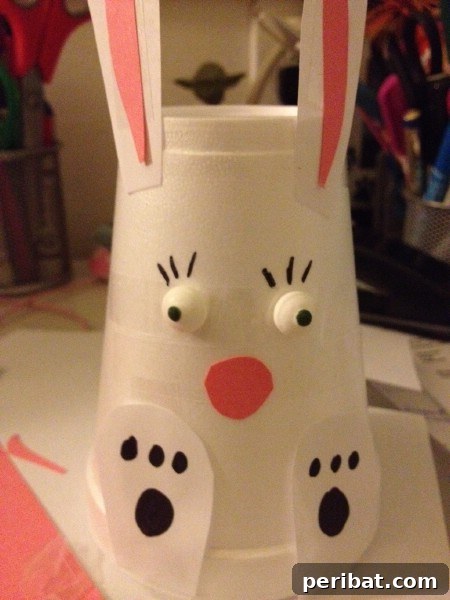 Paper cup bunny