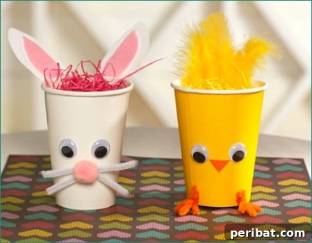 Chick and bunny treat holders