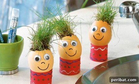Easter grass eggheads