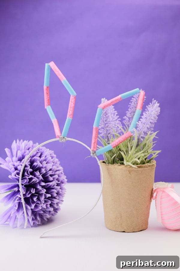 Sparking Joy: Easy Easter Crafts for Little Hands and Big Smiles 7 Adorable DIY Colorful Straw Bunny Ears
