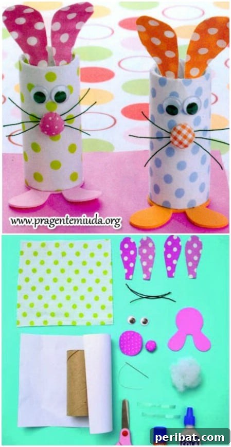 Toilet roll bunnies