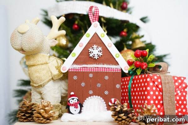 Sixty Sparkling DIY Ornaments for Your Christmas Tree 13 Gingerbread house by holiday decor