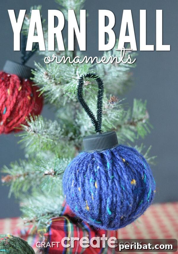 Sixty Sparkling DIY Ornaments for Your Christmas Tree 35 Yarn ornament