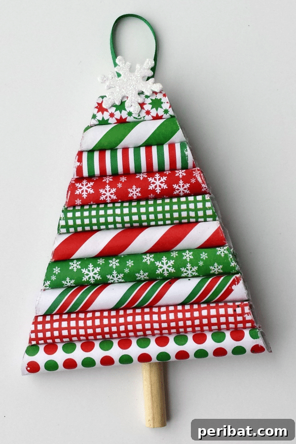 Sixty Sparkling DIY Ornaments for Your Christmas Tree 51 Scrapbook paper tree