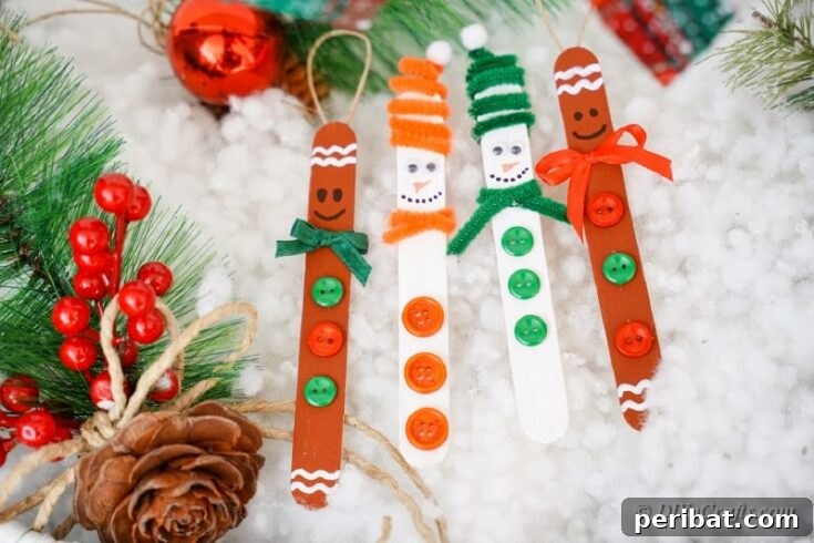 Christmas ornaments made from craft sticks