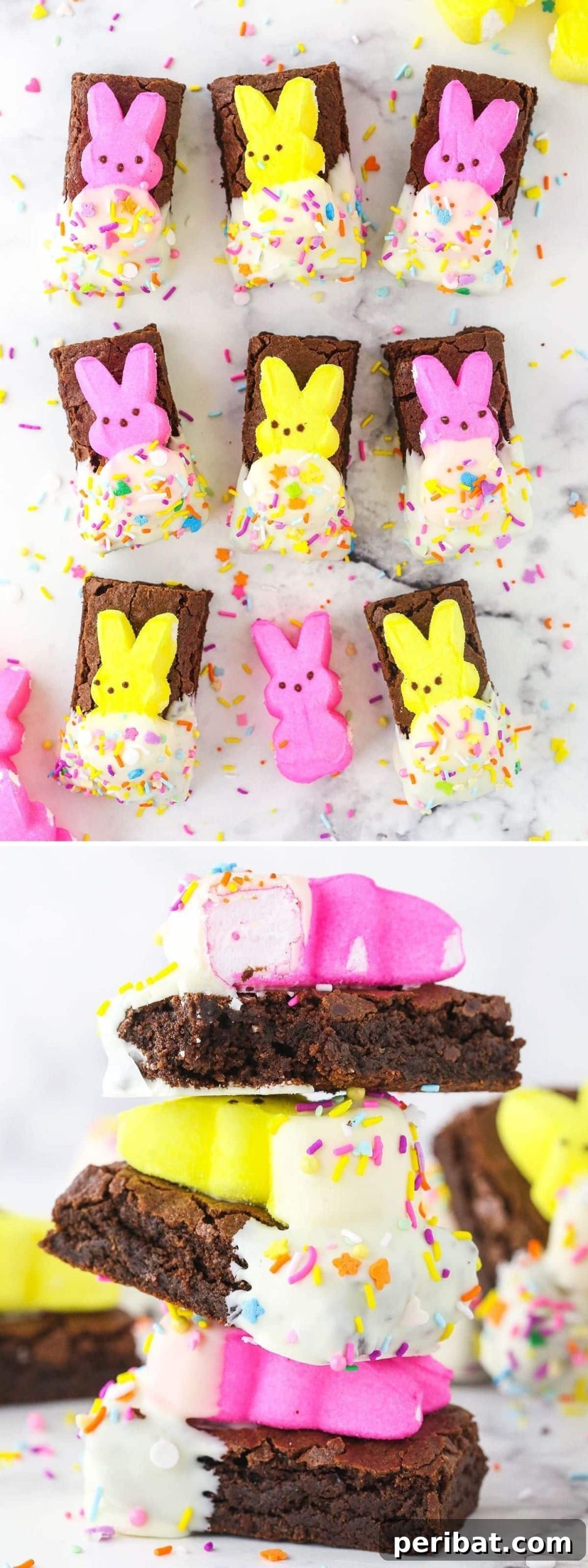 Unleash Easter Fun with Clever Peeps Creations 8 Peeps in a Blanket Easter Brownies