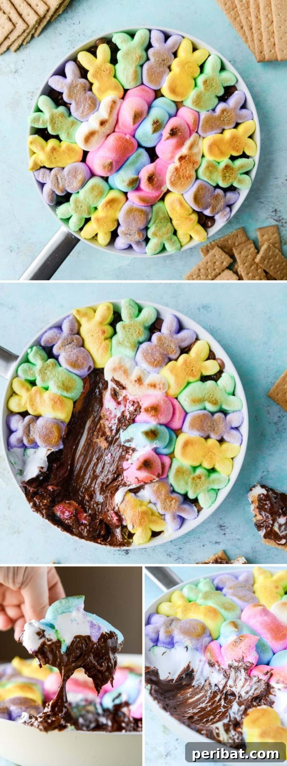Unleash Easter Fun with Clever Peeps Creations 9 Chocolate Peanut Butter Peeps Skillet S’mores!