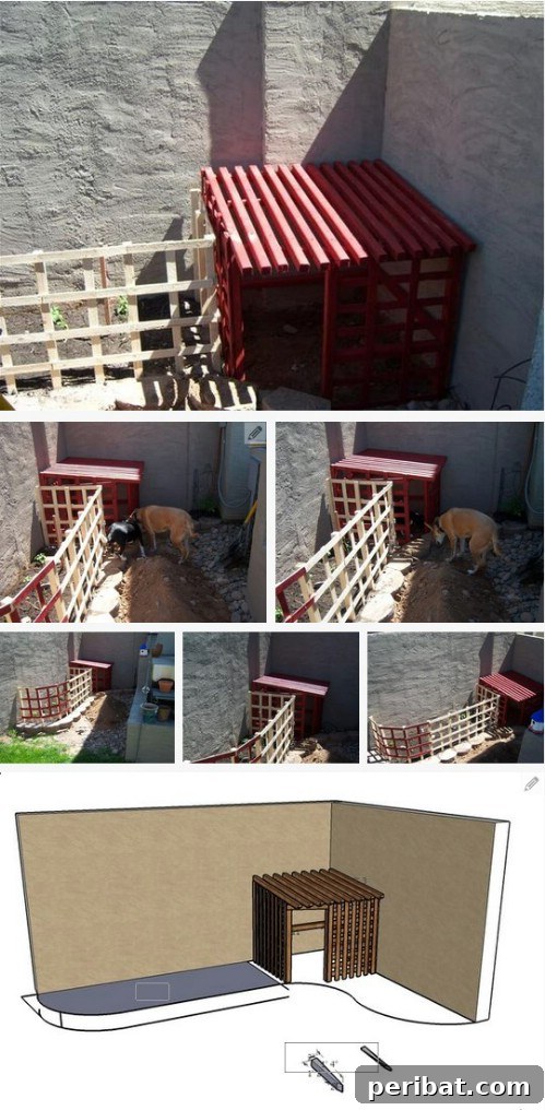 15 Free Plans: Build a Dream Dog House for Your Furry Friend 13 Open-Air Shelter: Ventilated DIY dog retreat designed for warm climates, offering shade and airflow
