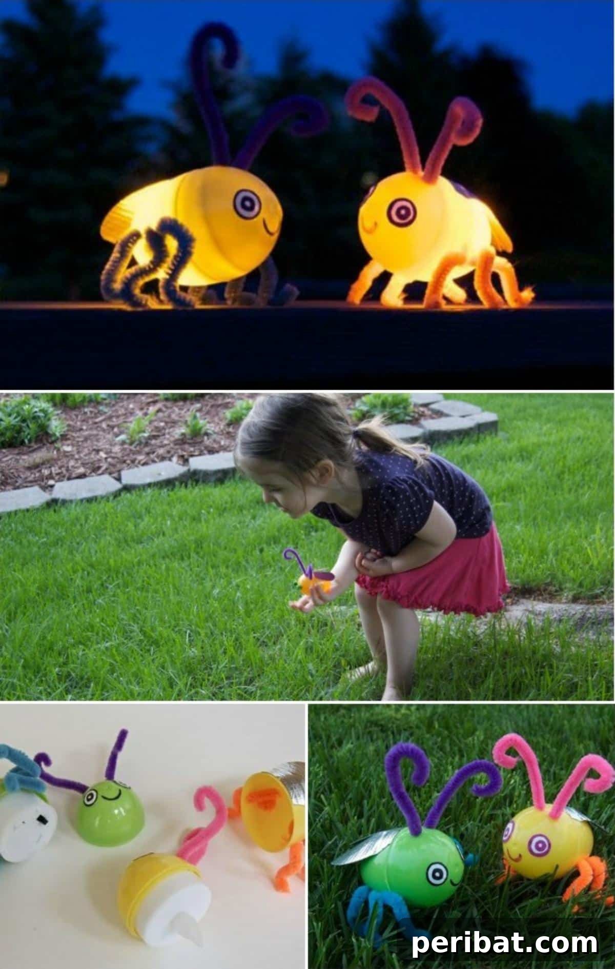 Kids Craft Glowing Fireflies From Plastic Eggs 2 Kids’ Craft: Turn those Empty Plastic Eggs into Light-Up Fireflies in No Time...