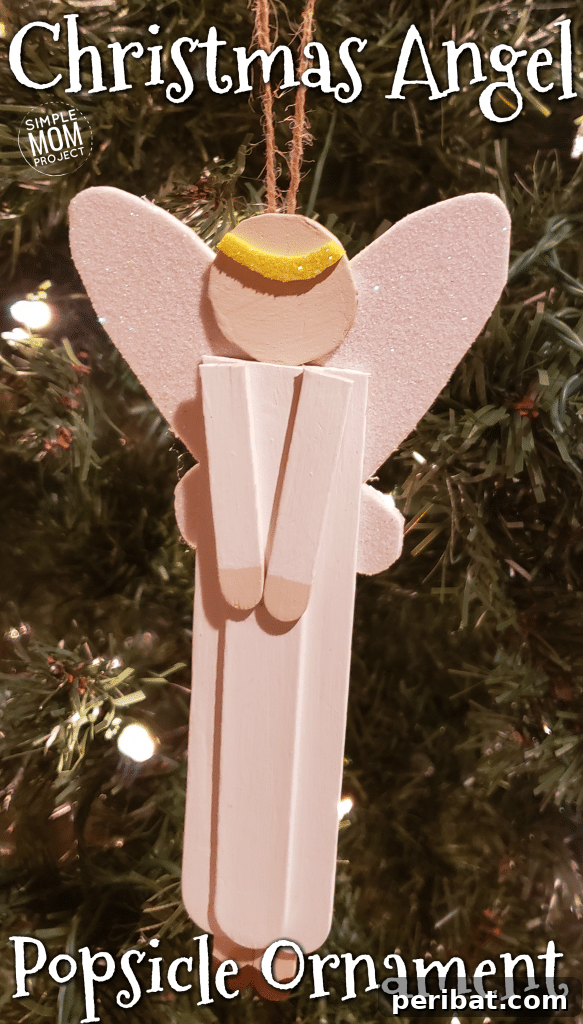 Delightful Christmas Popsicle Stick Creations for Kids 26 Graceful Popsicle Stick Christmas Angel Ornament on a Tree
