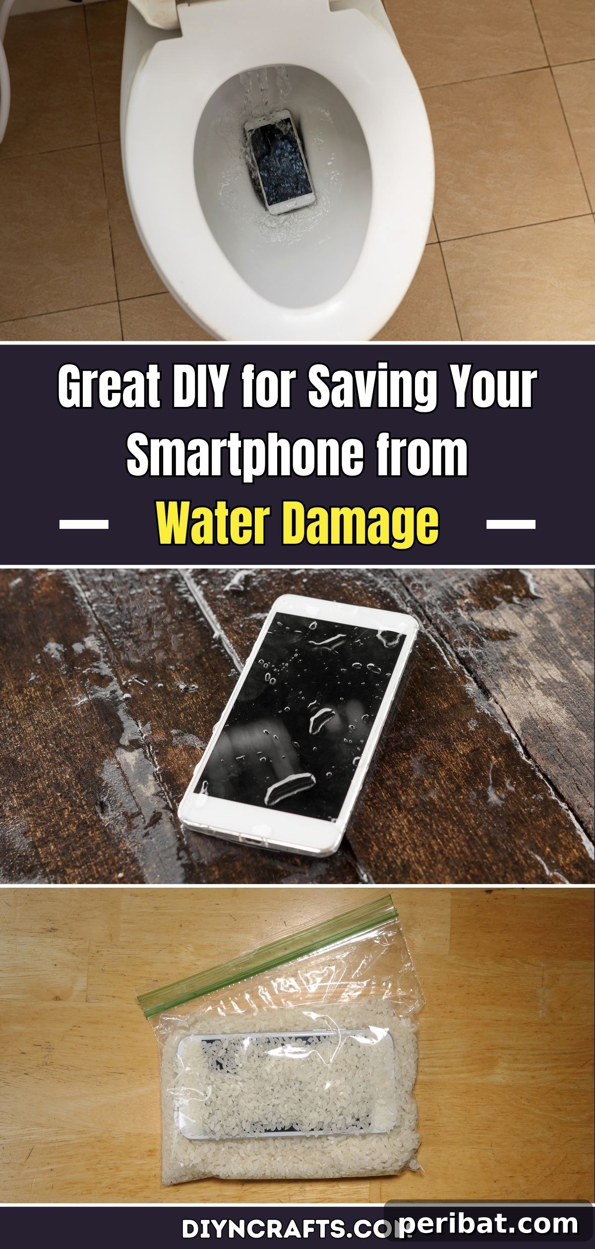 DIY Hacks to Bring Your Water-Damaged Phone Back to Life 2 Ultimate DIY Guide: How to Save Your Smartphone from Water Damage - A comprehensive step-by-step tutorial to rescue your wet phone and prevent data loss, featuring a powerful image of a phone being protected.