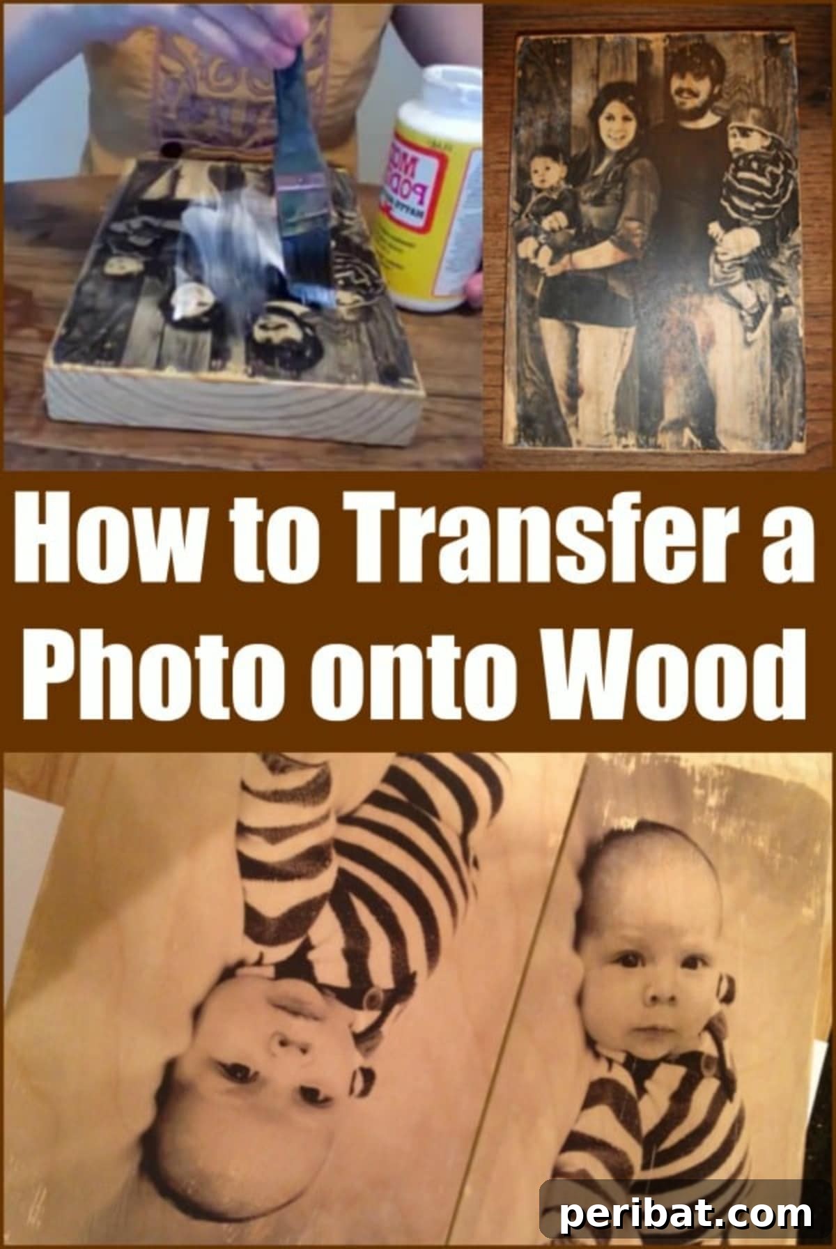 Ditch the Frames: Your Guide to Rustic Wood Photo Art 2 Step-by-step guide to transferring photos onto wood blocks for custom decor