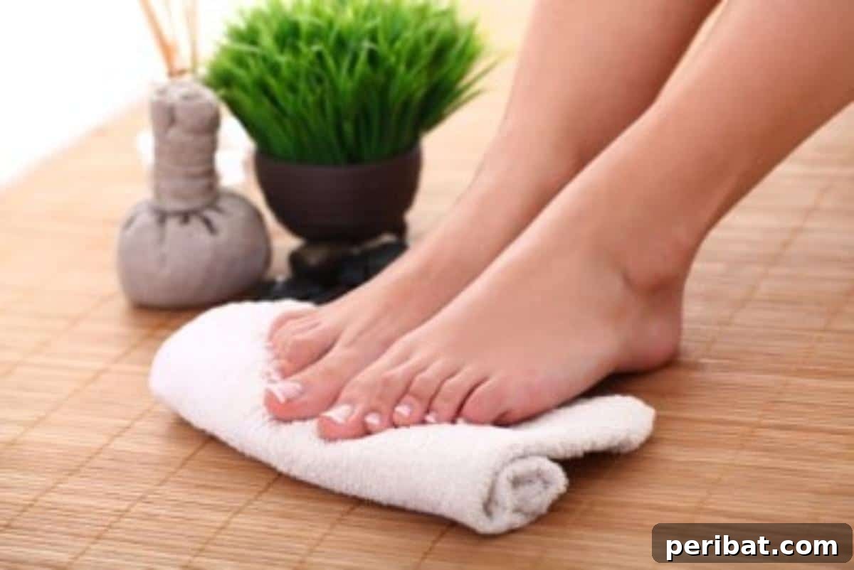 51 Genius Hydrogen Peroxide Hacks 24 A foot massage on a towel