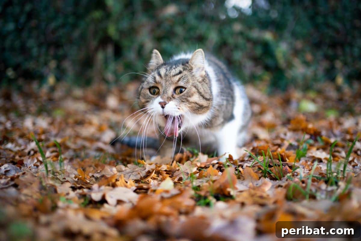 51 Genius Hydrogen Peroxide Hacks 55 A cat is vomitting outdoor
