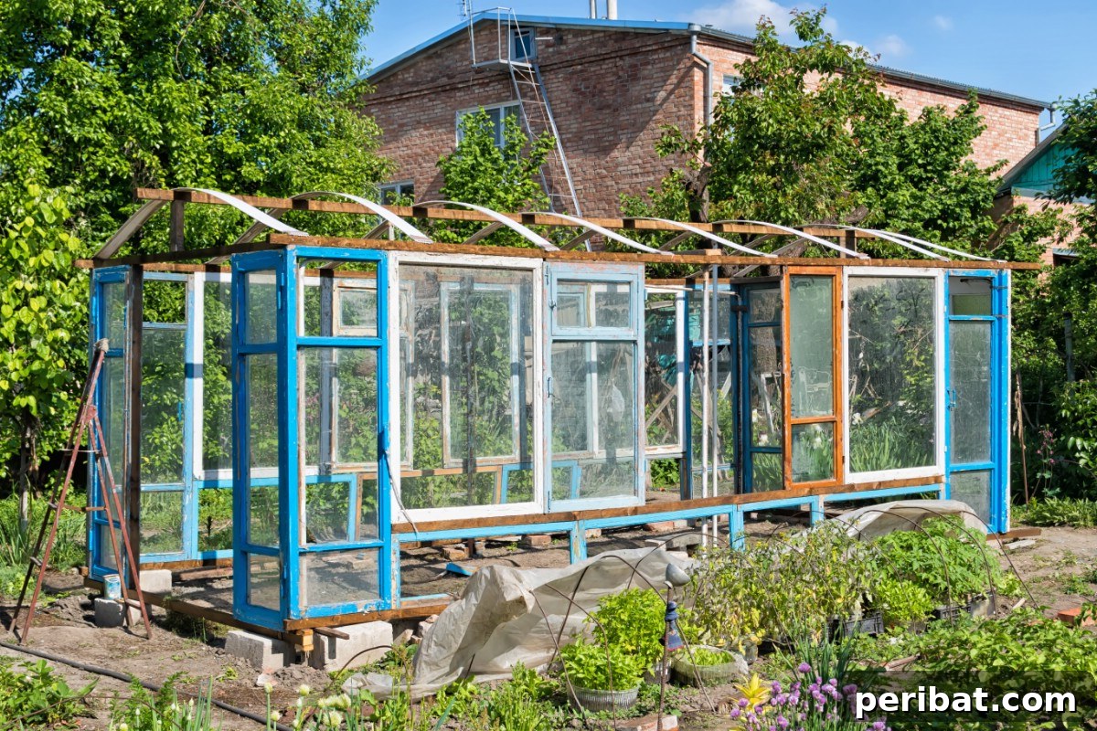 Old windows greenhouse.