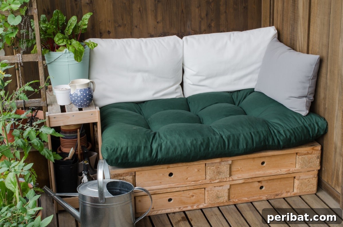 Easy garden seating made out of pallets.