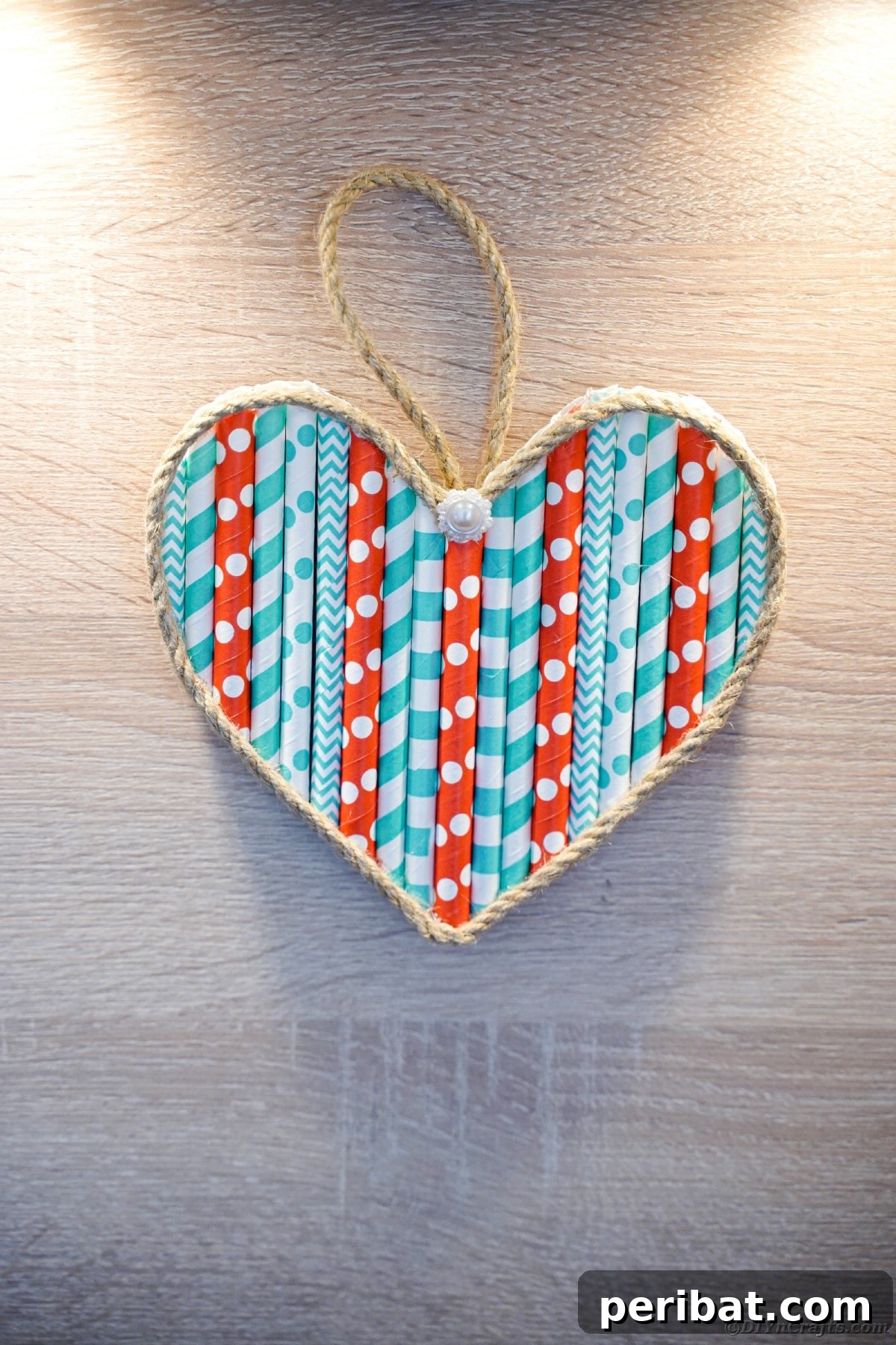 Crafty Paper Straw Heart Wall Decor 17 Heart hanging on wall